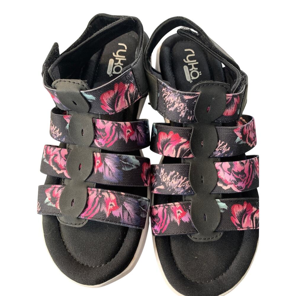 Ryka Strappy Sandals Women's 10M Adjustable Plush Fit Platform Style Lightweight